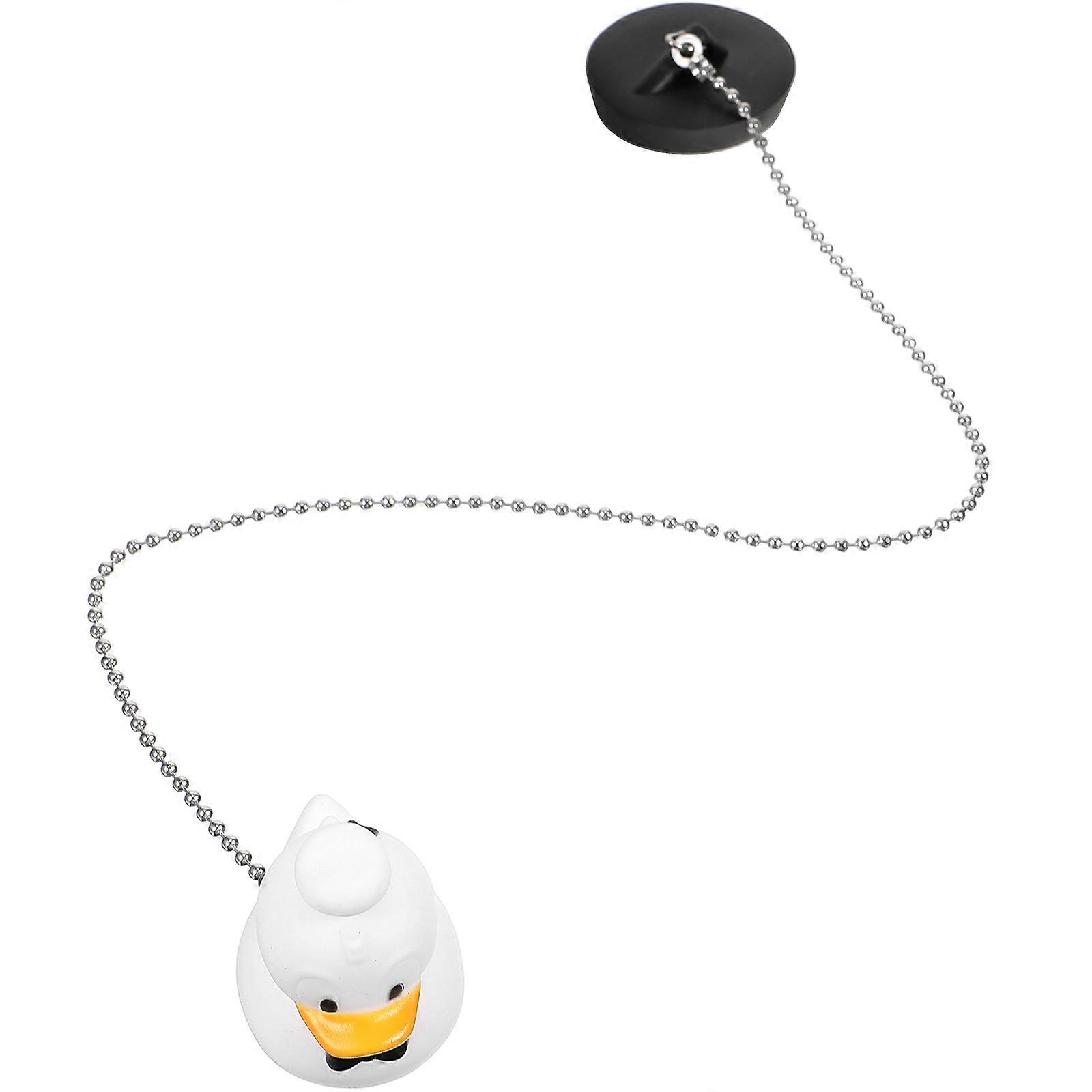 Bathroom Bathtub Drain Stopper Tub Drain Plug Duck Charm Tub Stopper with Chain