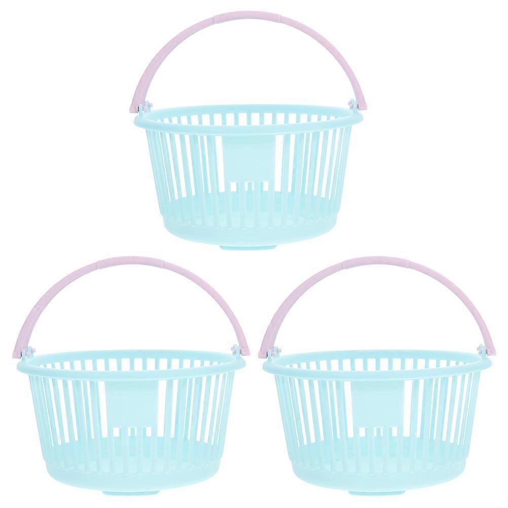 3pcs  Compact Handheld Basket Kids Use Mini Shopping Basket Multi-functional Mini Plastic Basket