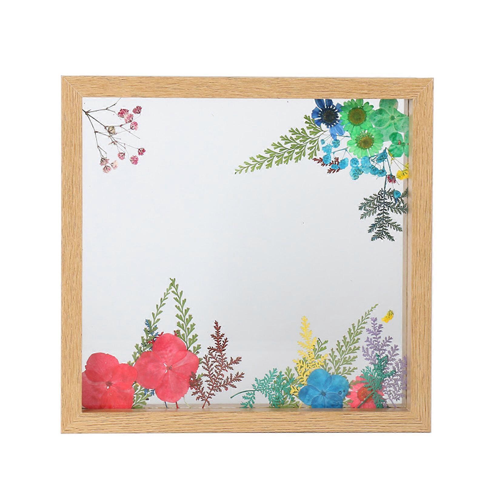 40% off 2023 Best Floating Frame Rustic Farmhouse Picture Frames Double Glass Wood Color Photo Frame Family Wedding Gallery Landscape DIY Specimens Fl