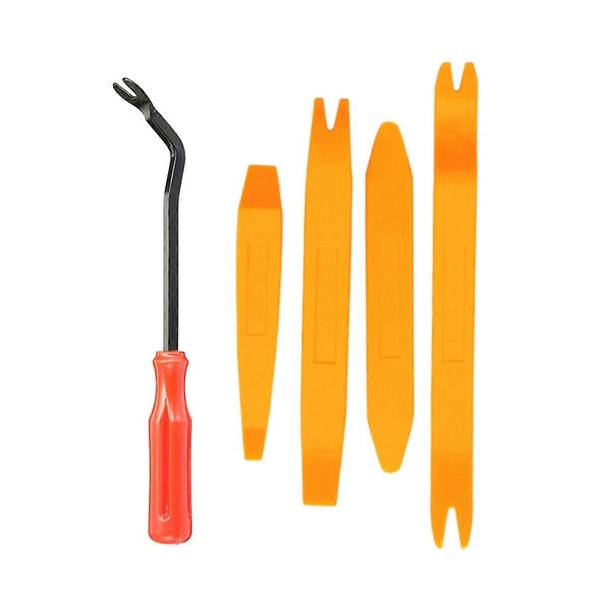 5-Piece Removal Tool Kit Plastic Pry Bar Door Panel Removal and Modification Interior Screwdriver Maintenance Tool
