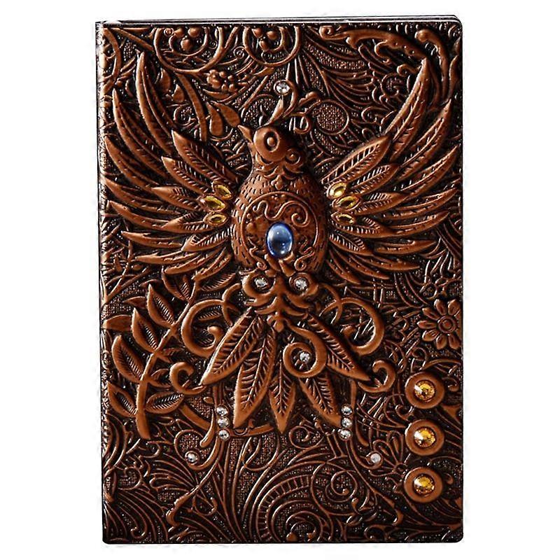 Vintage Retro The Phenix Long Life Bird Theme Lined Paper Note Book 100 Sheets Journal School Office Supplies