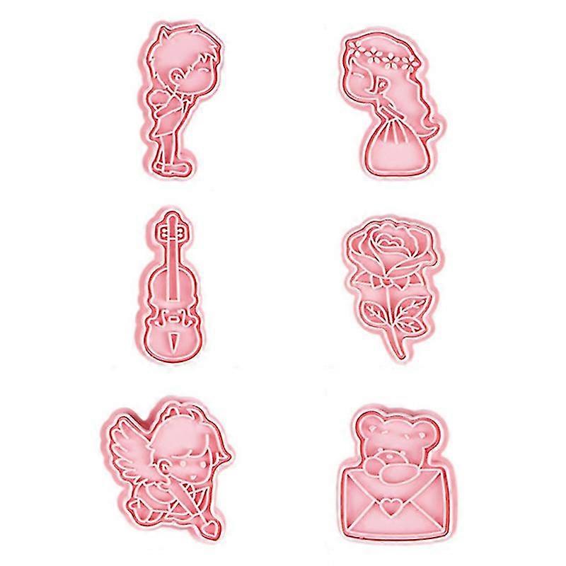 Plastic Material Wedding Theme Biscuit Mould 3d Stereo Pressing Type Baking Tool