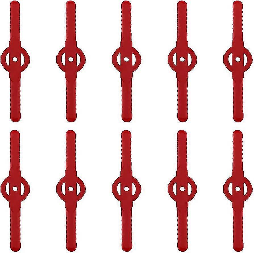 Plastic Edger Blade,10 Pcs,replace For Cordless Grass Trimmer Tool Set(red