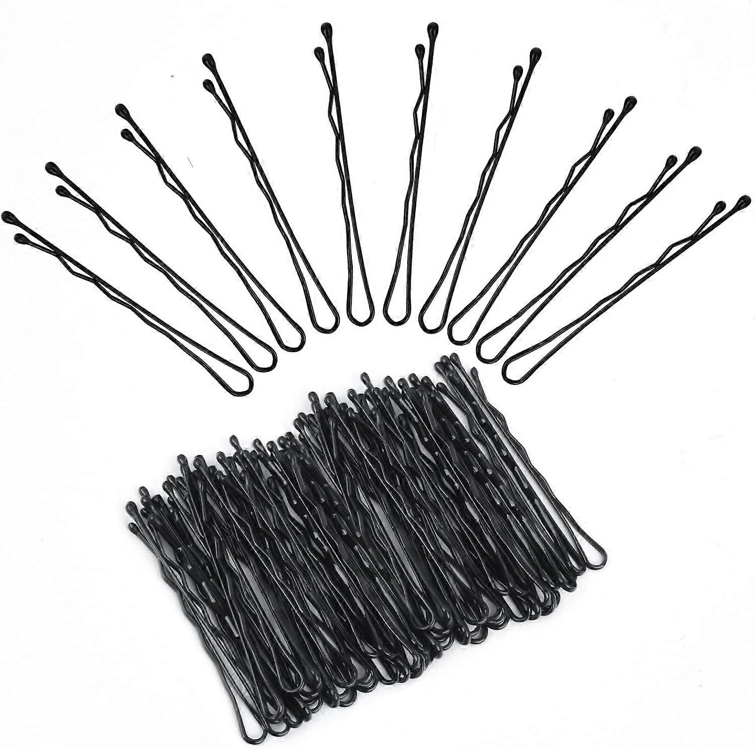 Set 50 agrafe de par, 5,5 cm, Negru