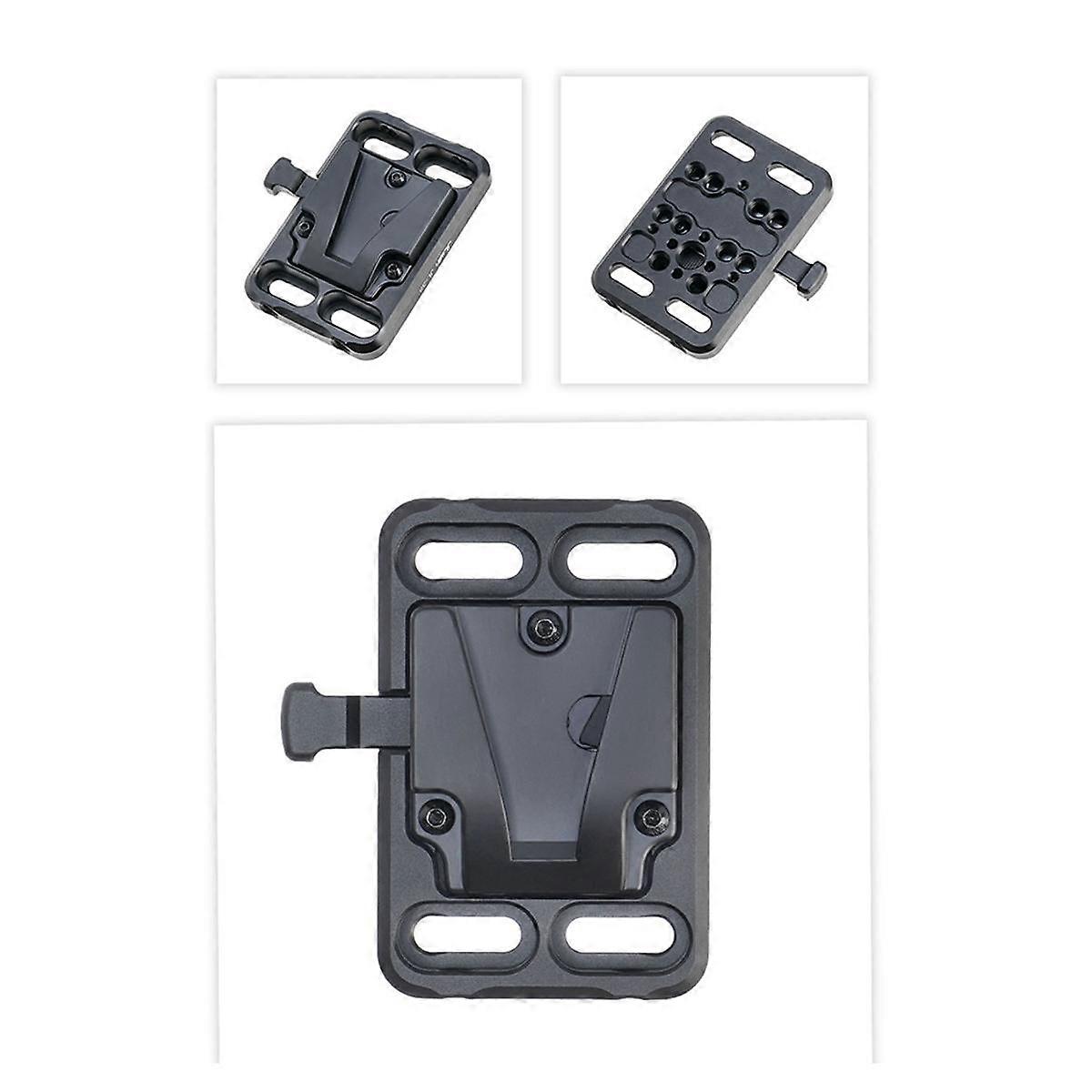 Mini Battery Plate V-Port Without 15mm Rail Tube Clamp Fixed Base Battery Plate Universal Camera Accessories
