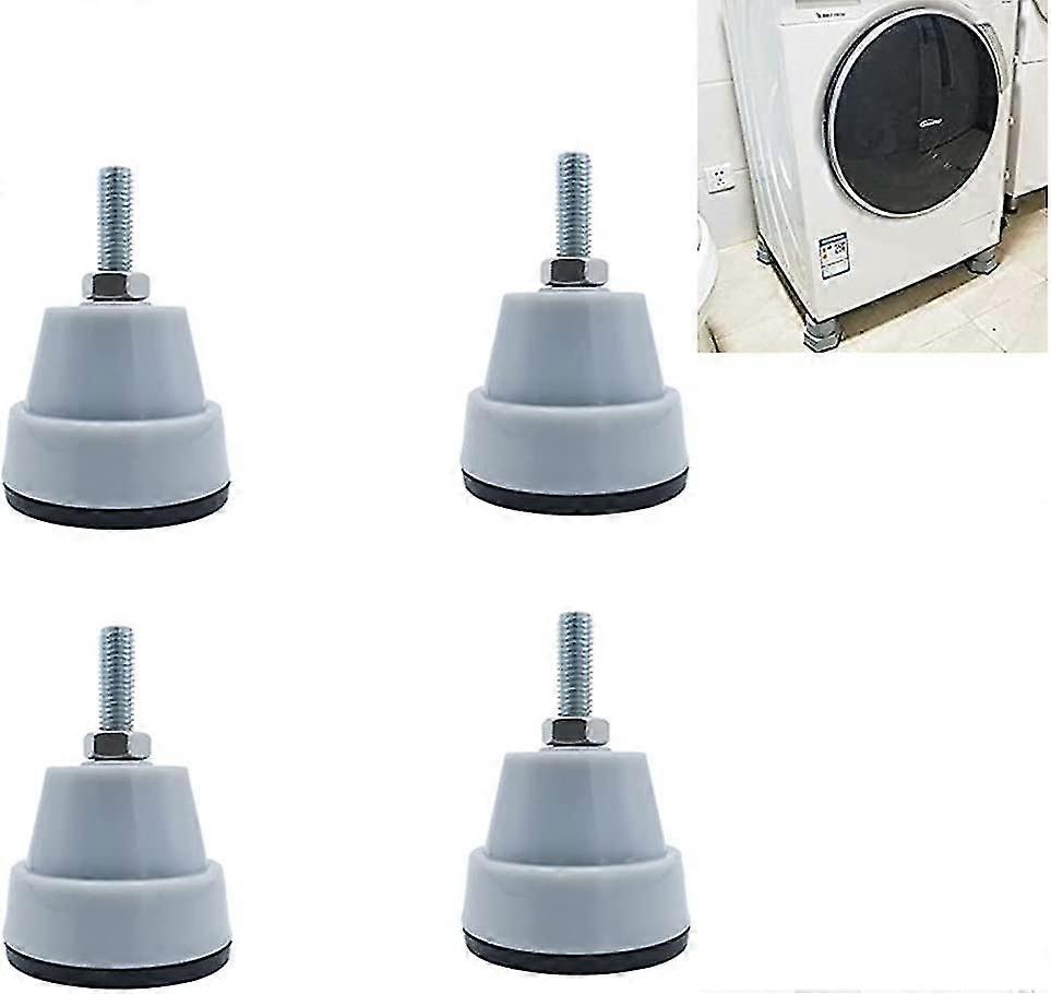 Screw-on Washing Machine Pedestal, 4 Pieces Washing Machine Pedestal Stabilizer Feet, Universal Washing Machine Anti-vibration Pads, Prevent Noise Fro