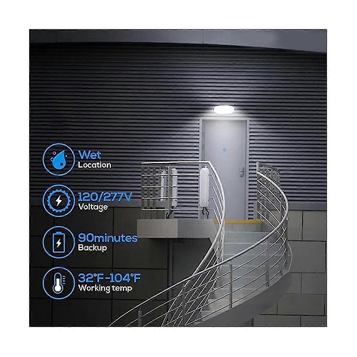 Garden Waterproof Emergency Light Led Double-headed Emergency Light Commercial Exit Indicator Emerg