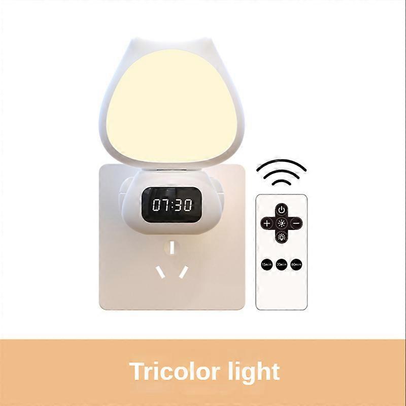 Remote Control Plug-in Night Light with Clock Timing Switch Dimming Rechargeable Bedroom Sleeping Table Lamp