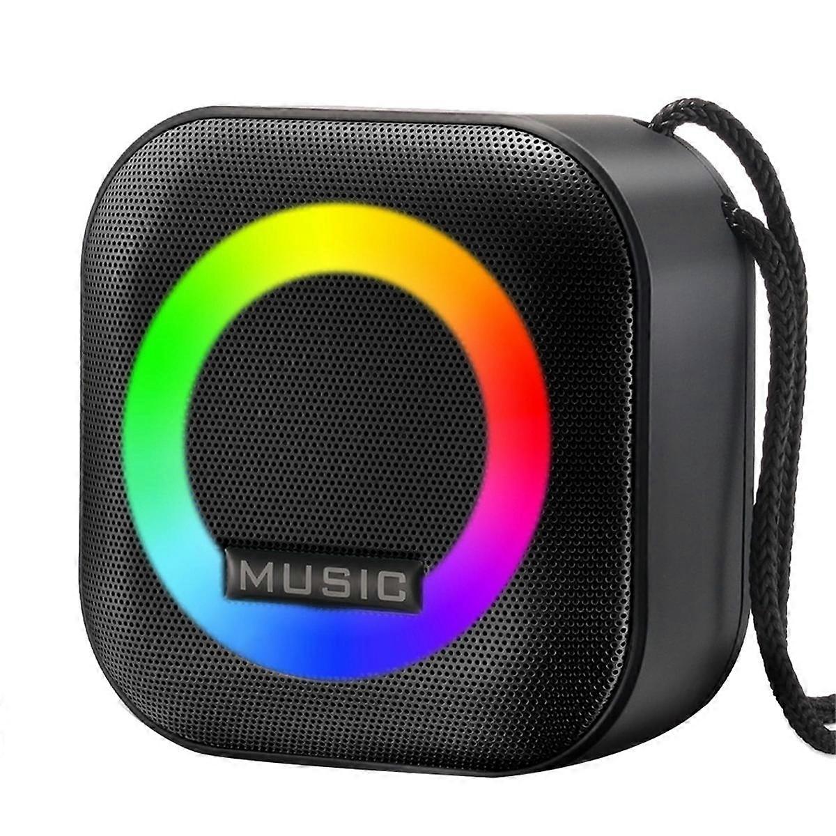 Portable Bluetooth Speaker RGB Colorful Light Waterproof Wireless Subwoofer Stereo Surround TWS Tra