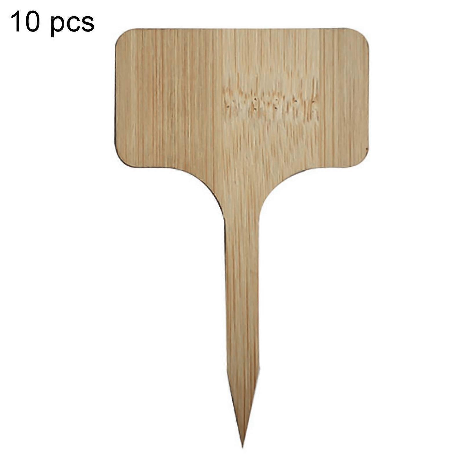 10Pcs Plant Labels Decorative Stable Wear-resisting Wooden Garden Labels Plant Insert Decorations for Home KAESI
