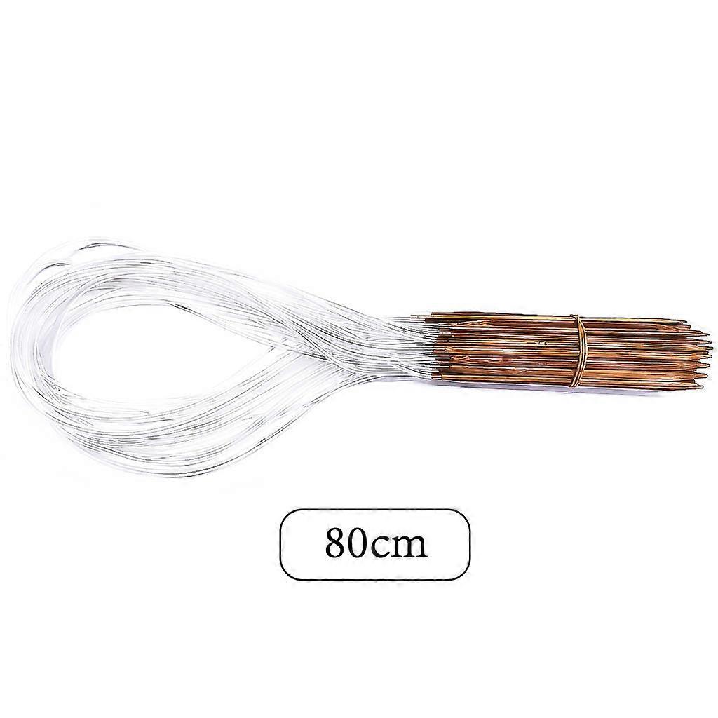 Set of 18 pcs. Circular needles 80 cm in the finest bamboo multi-colour one size