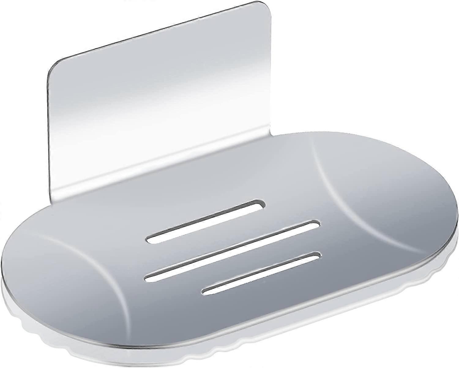 Self-Adhesive Wall Mounted Soap Holder(Silver)