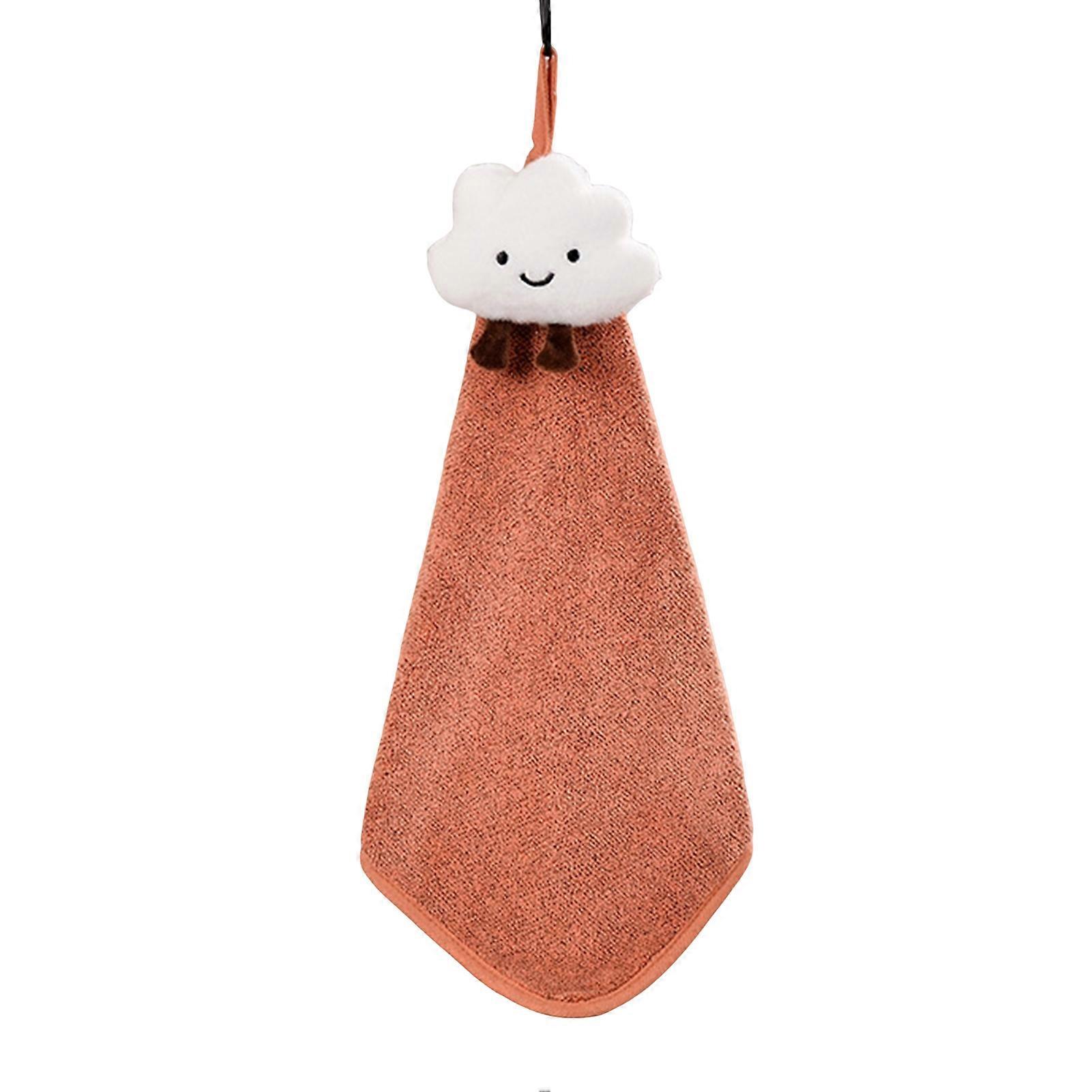 Hand Towel Strong Water Absorption Cloud Design Quick-drying Bathroom Cartoon Bamboo Charcoal Fiber Hand Towel for Home KAESI