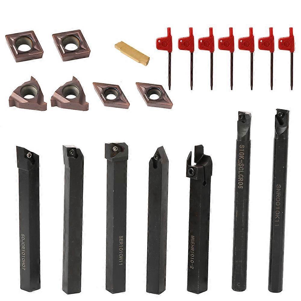 21PCS Multifunctional Solid Carbide Inserts Holder Boring Bar With Wrenches For Lathe Turning Tools