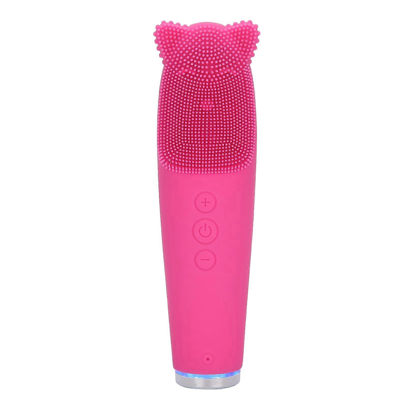 Electric Face Cleaning Brush 42C Constant Temperature Hot Compress Face Imports Export MachineRose Red