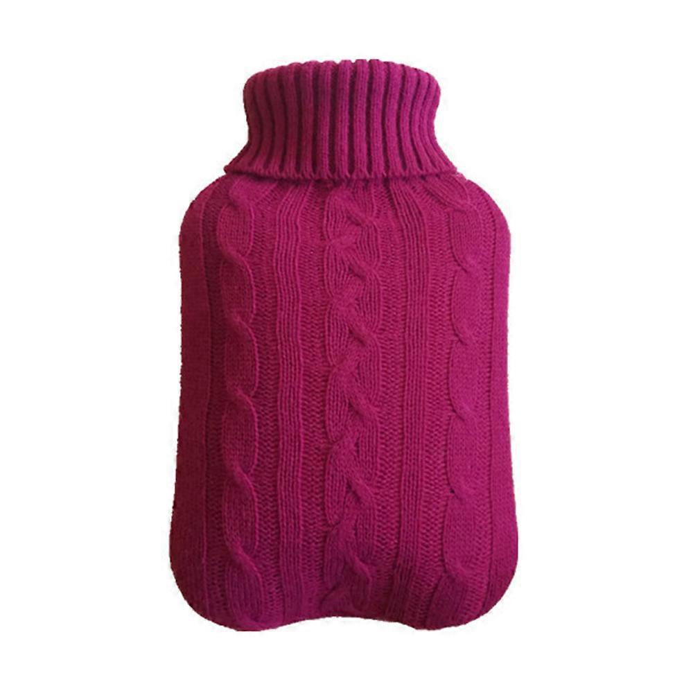 2000ml Water-Filled Hot Water Bottle + Knitted Cloth Cover Hand Warmer
