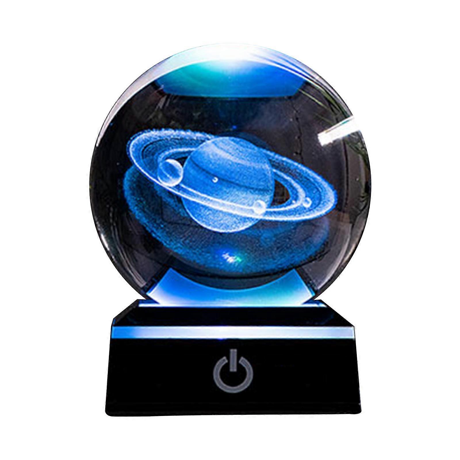 クリスタルボール透明ソーラーシステムホームオフィスデコレーションギフトお土産D