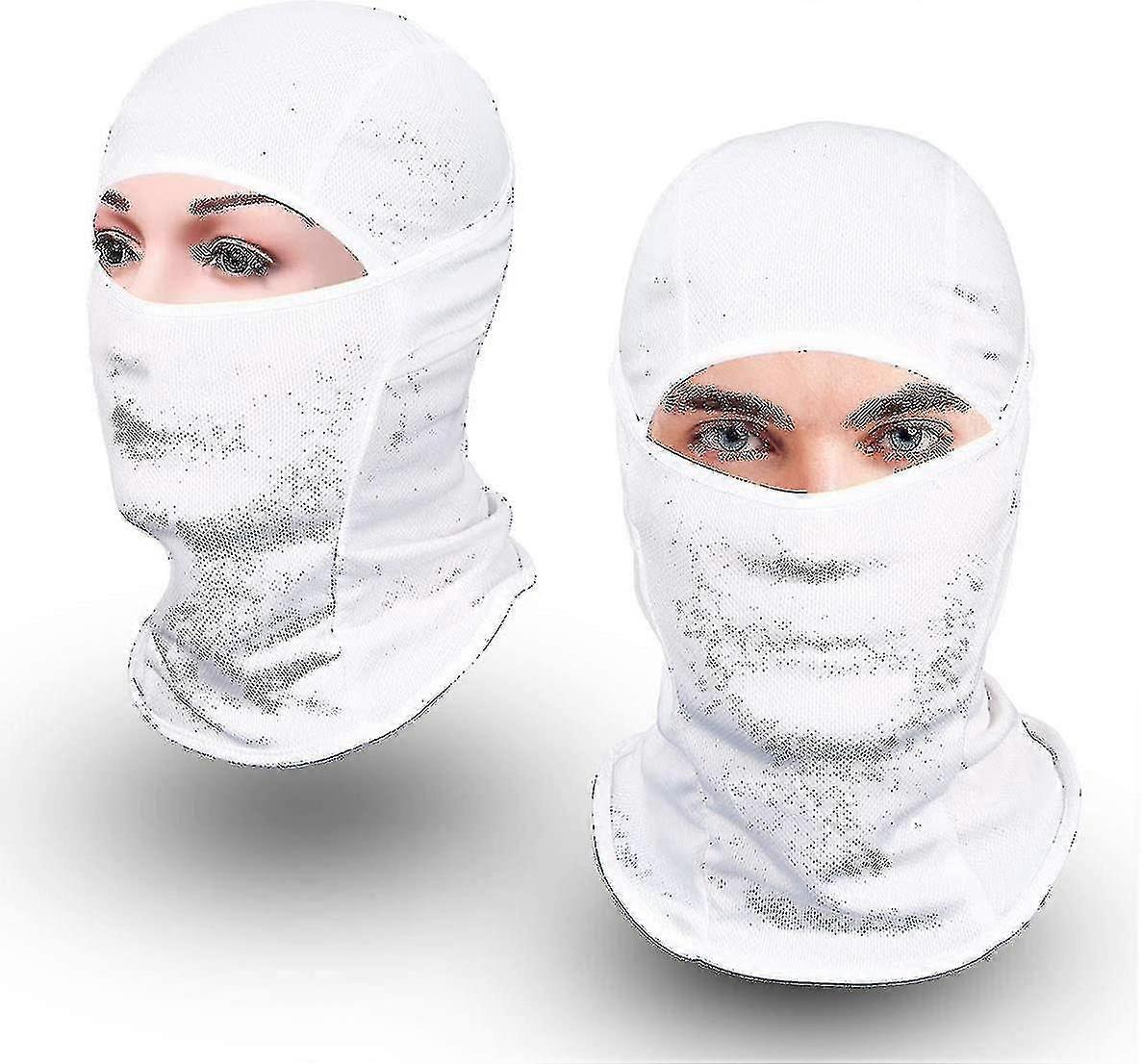 Men's Balaclava Mask Anti-uv Sunshade Tactical Light Ski Motorcycle Running And Riding Mask (white)