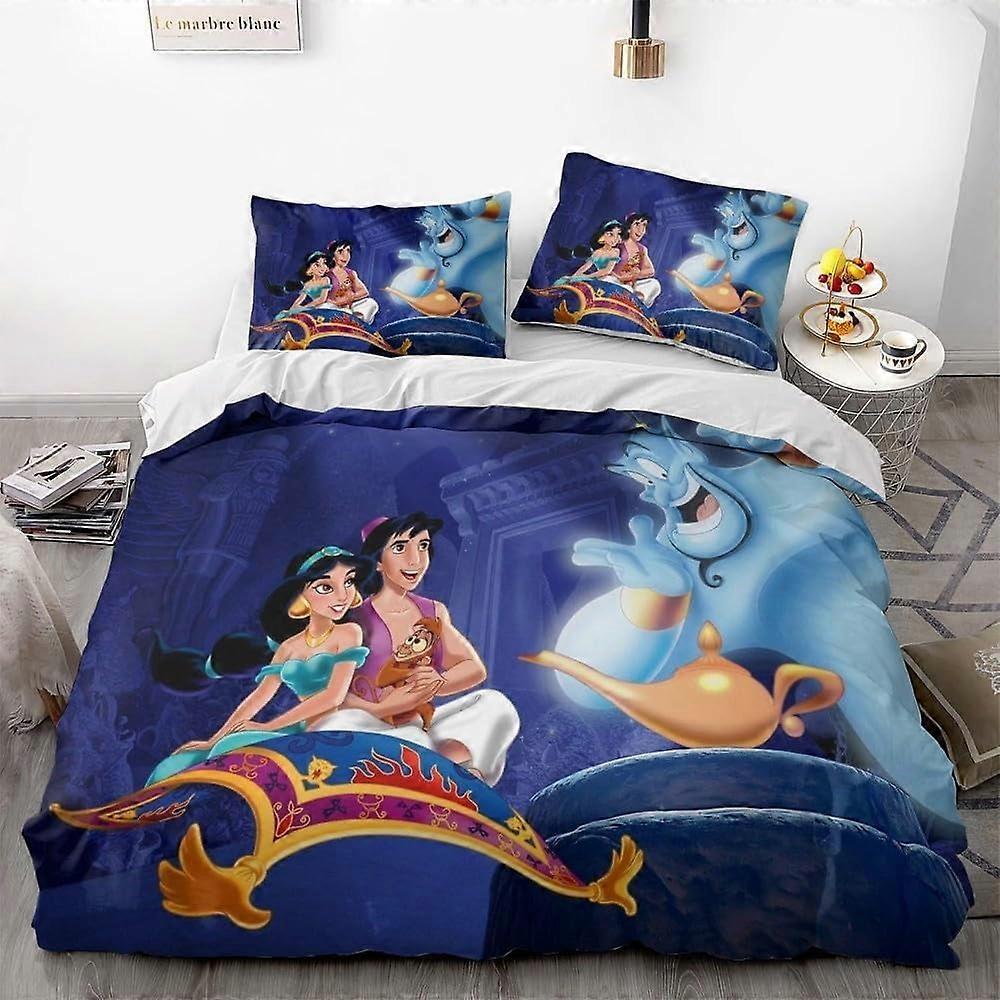 Bedding set MV585 Magic-Lamp-Jasmine Princess Duvet Cover Soft 3D Printed Bedding Set with Comforter Cover 3 Piece Set Bringing you warmth YF585