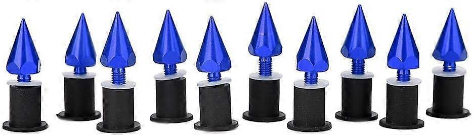 Wind Screen Spike Bolts,Windshield M5 Screws Nuts Fit for Motorcycle Modification(10pcs,blue)