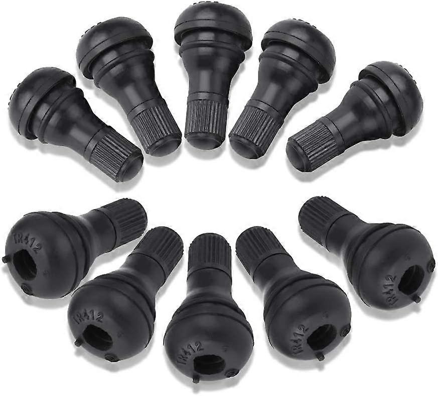 10pcs TR412 Wheel Snap in Tire Car Valve, Tire Valve Stem Rubber Valve Cap1.8*3.6cm