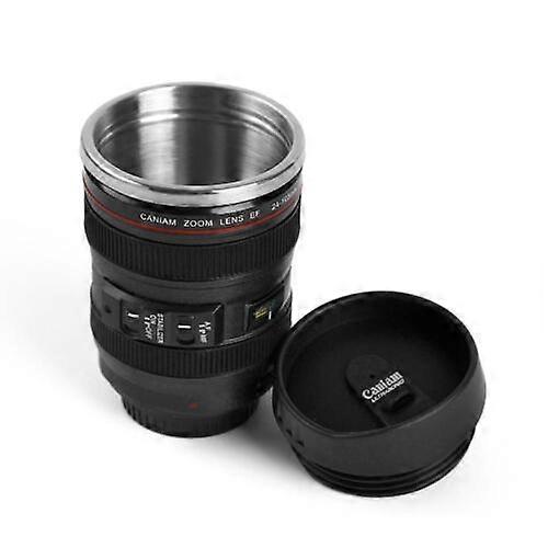 350mL Objectif Appareil Photo Forme Café Thé Tasse avec Couvercle Flacons Sous Vide Tasse Thermique