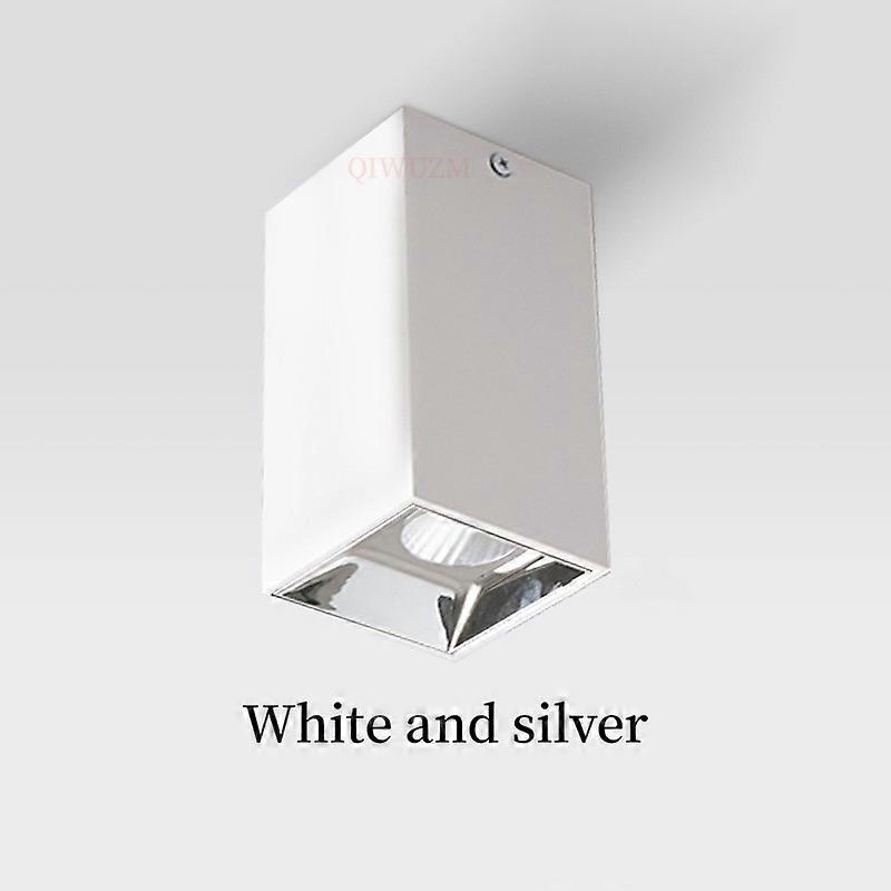 Square Surface Dimmable LED COB Downlight spotlight 7W10W 15W 18W AC110V 220V indoor lighting No opening LED Ceiling Spot lights