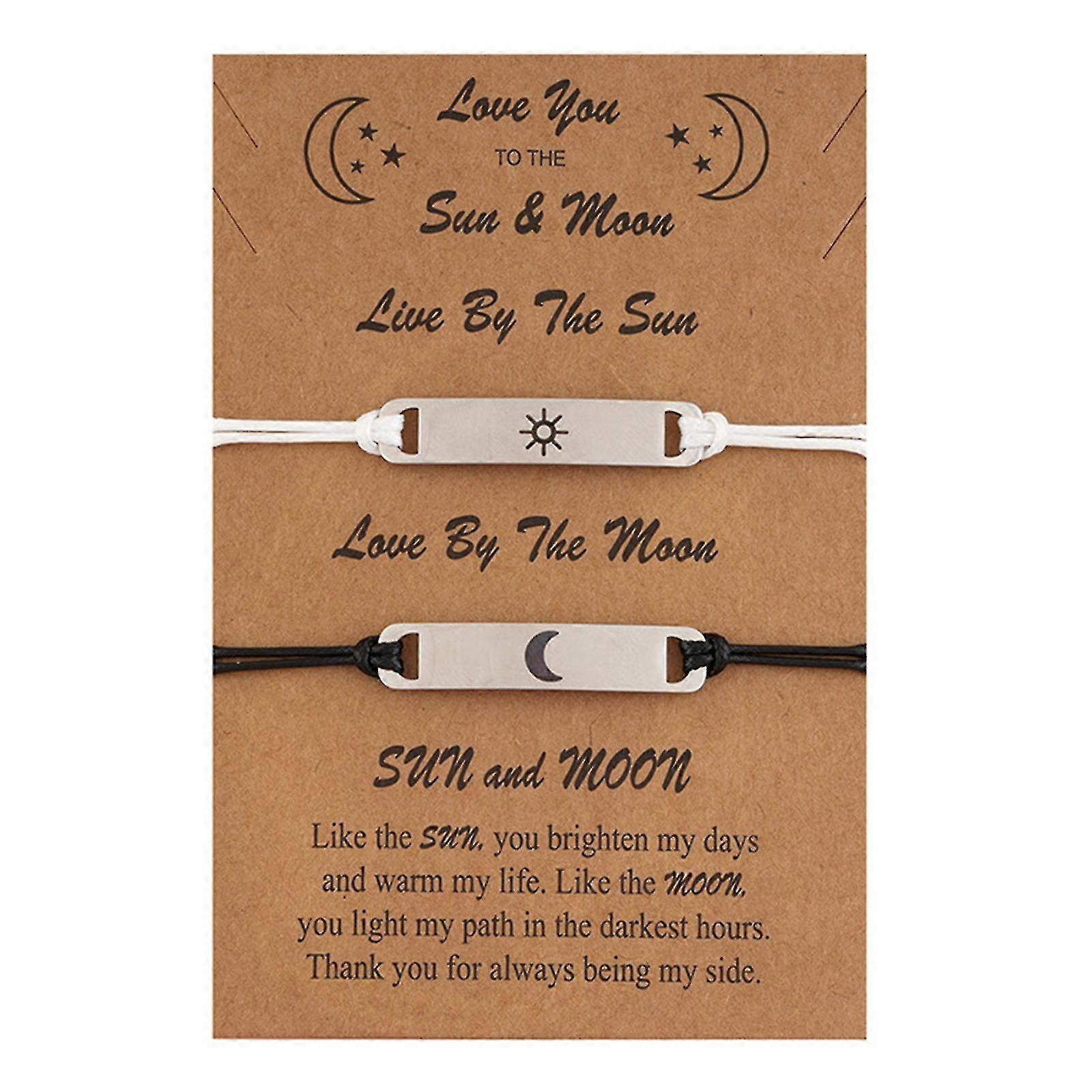 2pcs Amitié Couple Distance Matching Bracelet Pinky Promise Bracelets