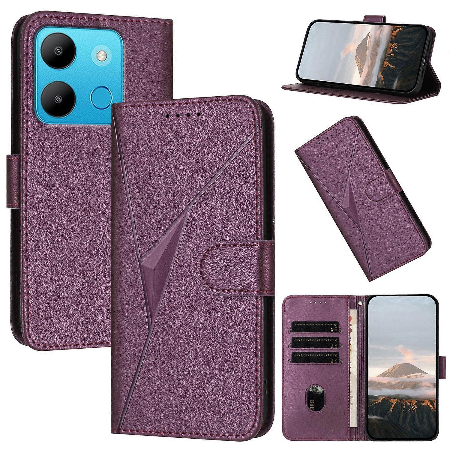 Triangle Pattern PU Case For Infinix Smart 7