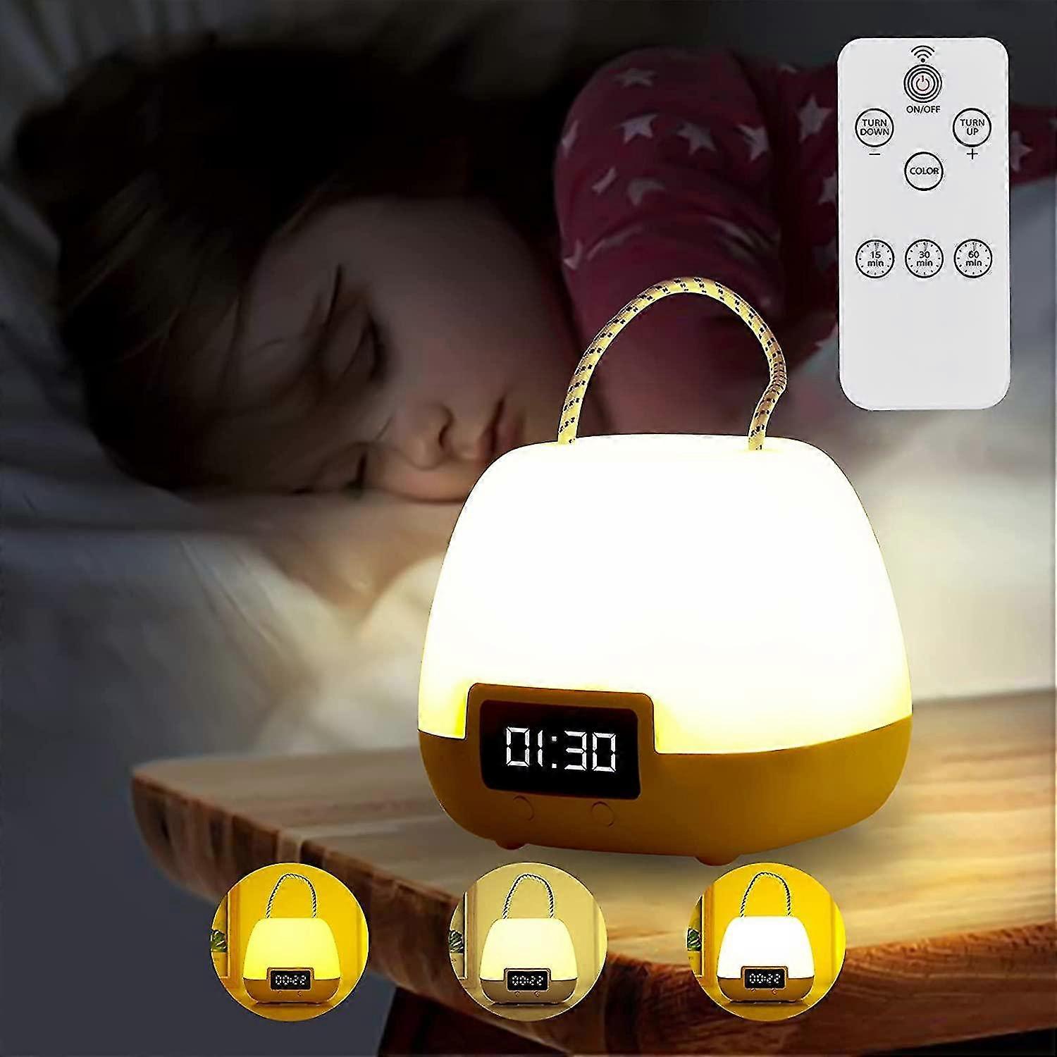 Lampe de chevet,Veilleuse LED,Télécommande de veilleuse pour enfants avec couleurs changeantes,Table rechargeable