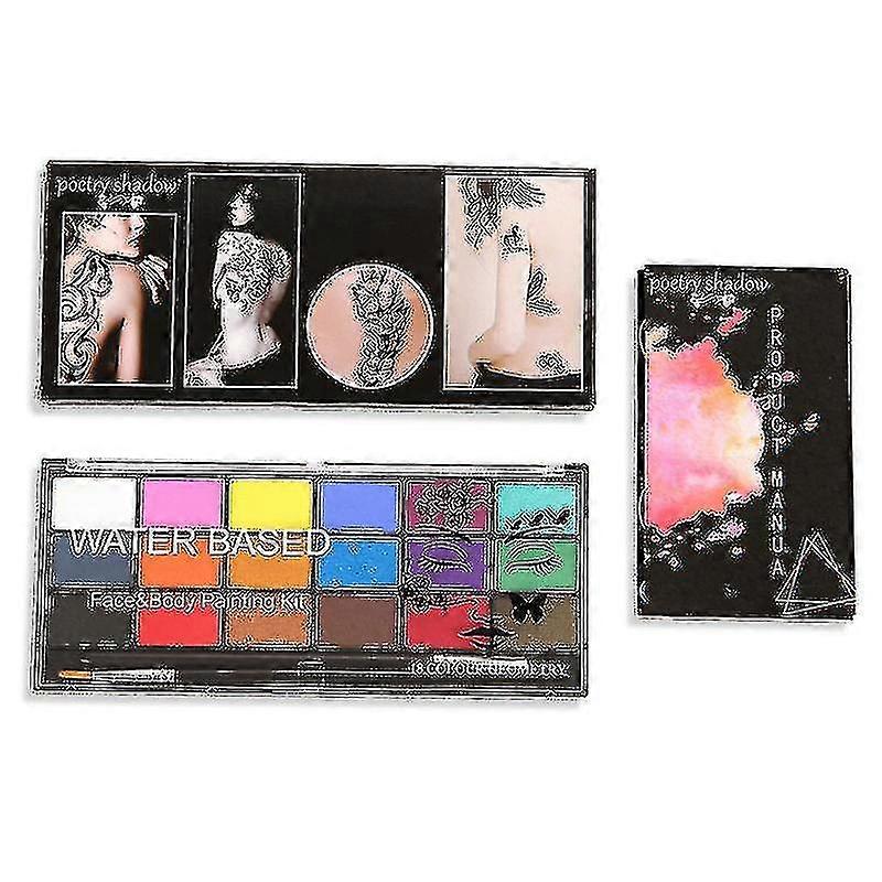 フェイスペイントキット プロフェッショナル品質ボディペイント低刺激性安全非毒性18色