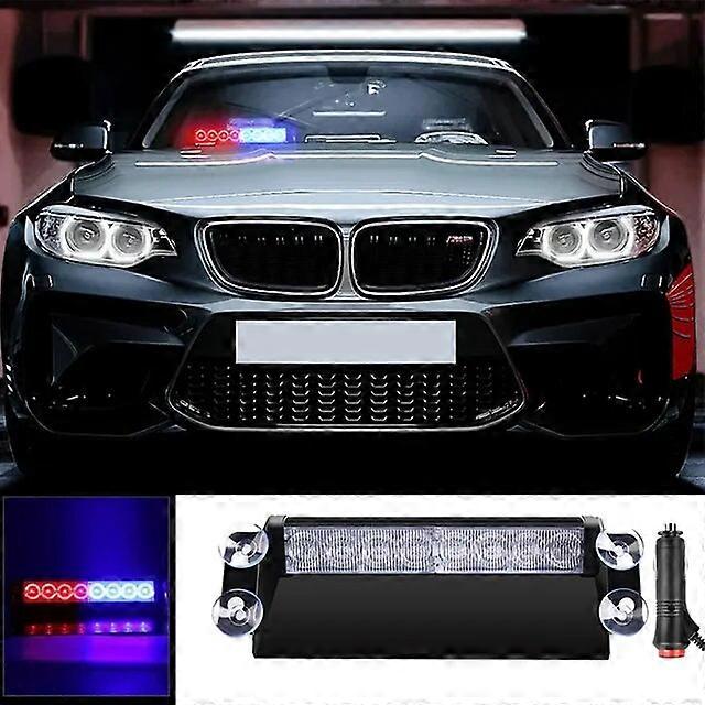 Neues Auto-Styling 8 LED Rot/Blau Auto LED Polizei Stroboskop Blitzlicht Armaturenbrett Notfall 3 blinkende Nebellichter Blau Gelb Polizei