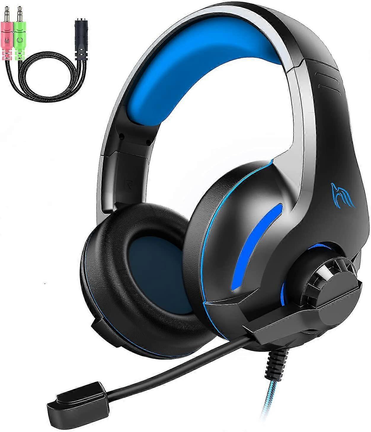 Gaming Headset, with Foldable Microphone, Noise Canceling, 3D Surround Stereo Audio(Black)