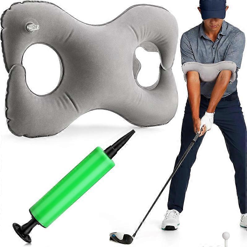 Golf Swing Training Aid with Pump, Inflatable Golf Swing Arm Correcting Pillow
