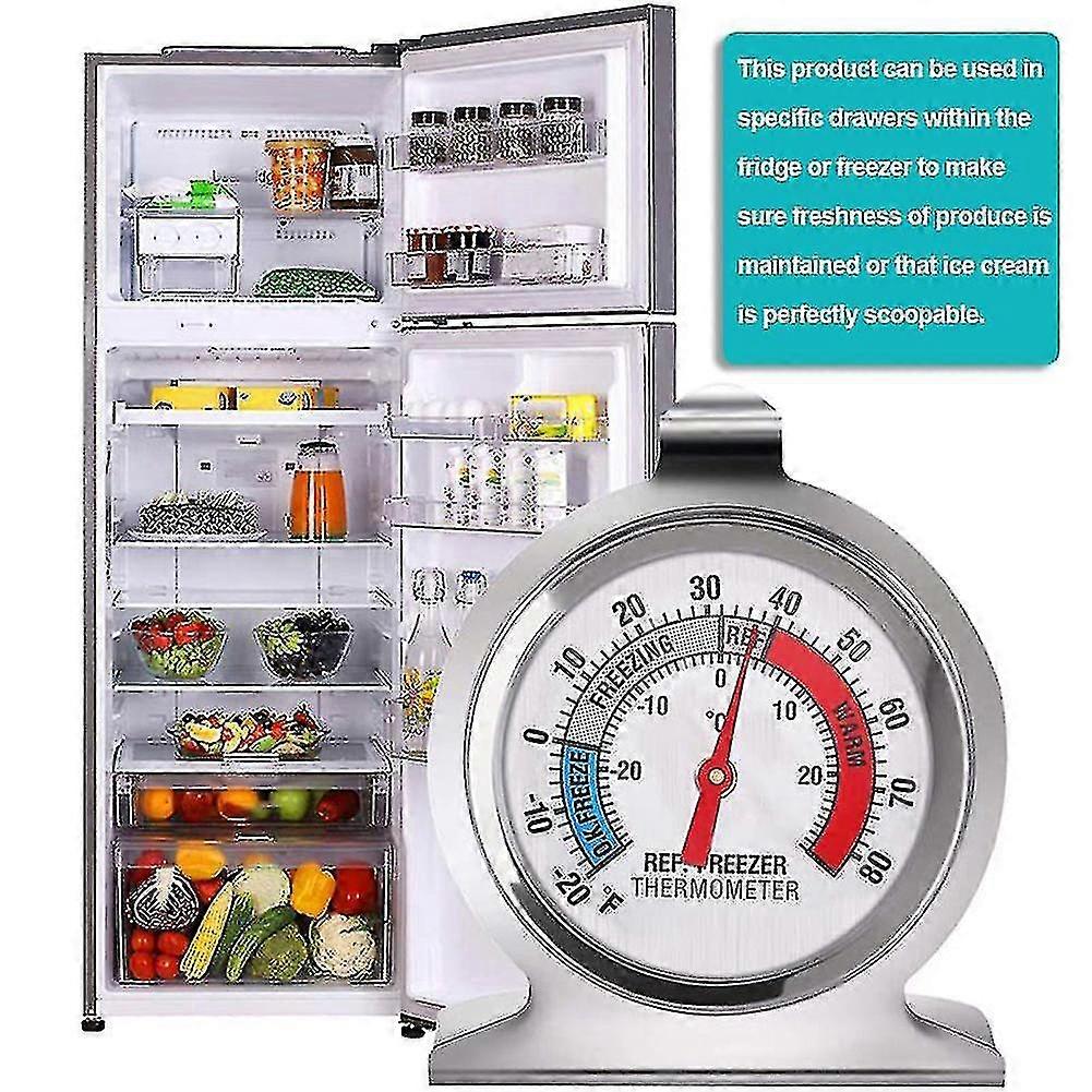 4pc Fridge Thermometer With Red Display Thermometer