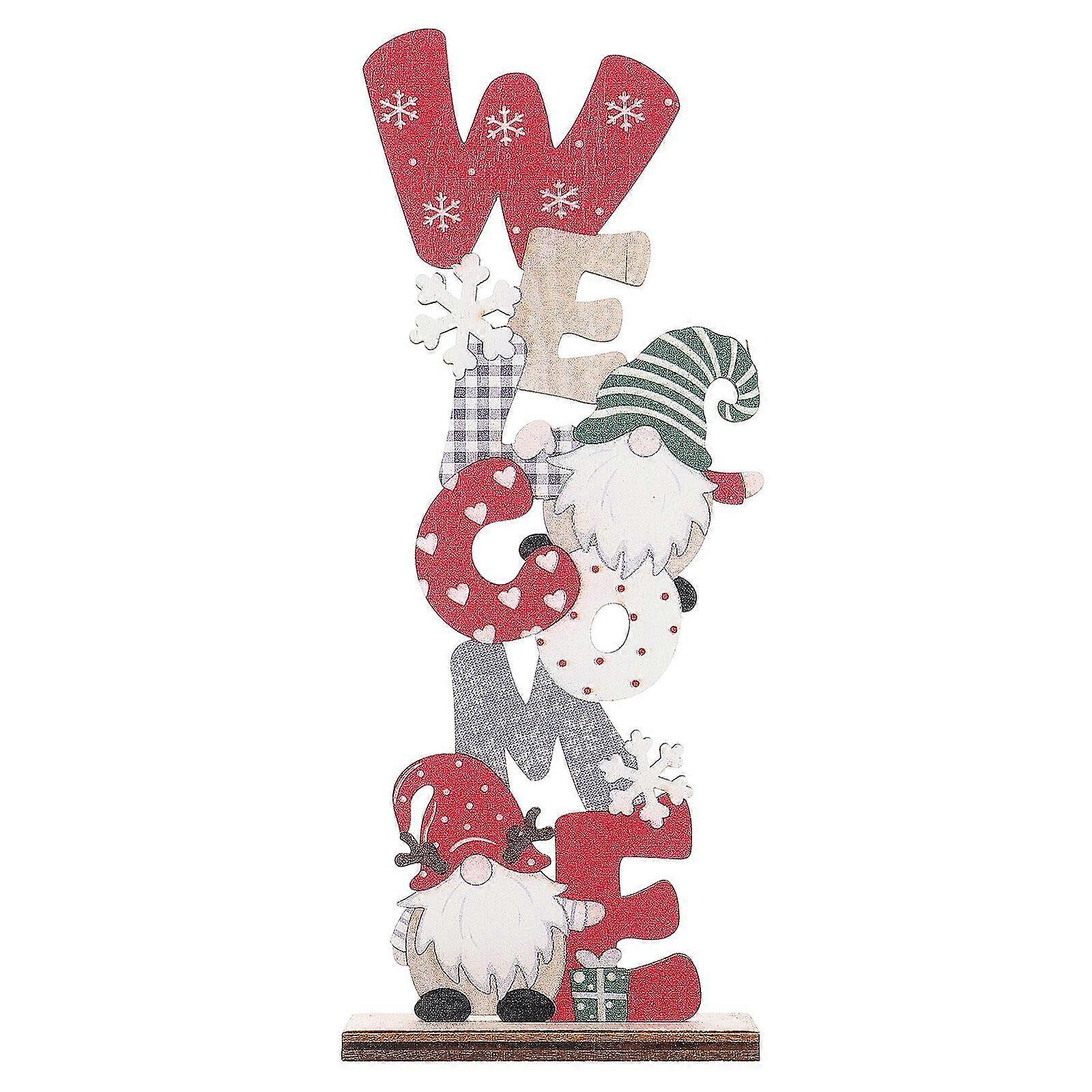 Adorable Xmas Decorative Craft Home Desktop Ornament Scene Layout Adornment (WELCOME)