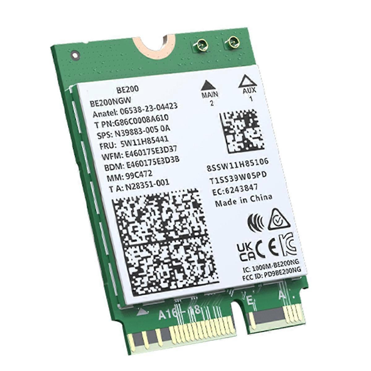 WiFi 7 BE200 Network Card Bluetooth 5.4 Tri Band 2.4G/5G/6GHz 8774Mbps BE200NGW M.2 Wireless Adapte
