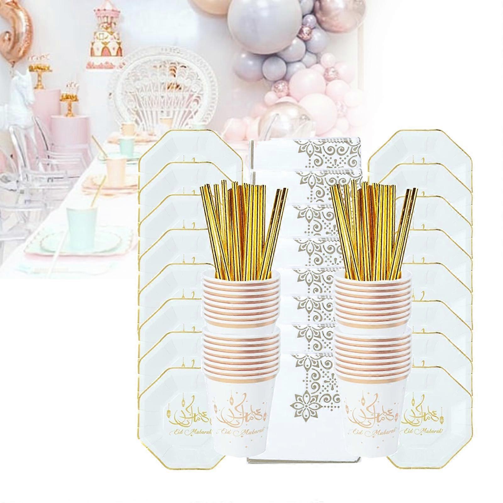 Eid Mubarak White Tableware Tableware for Decoration Ornaments