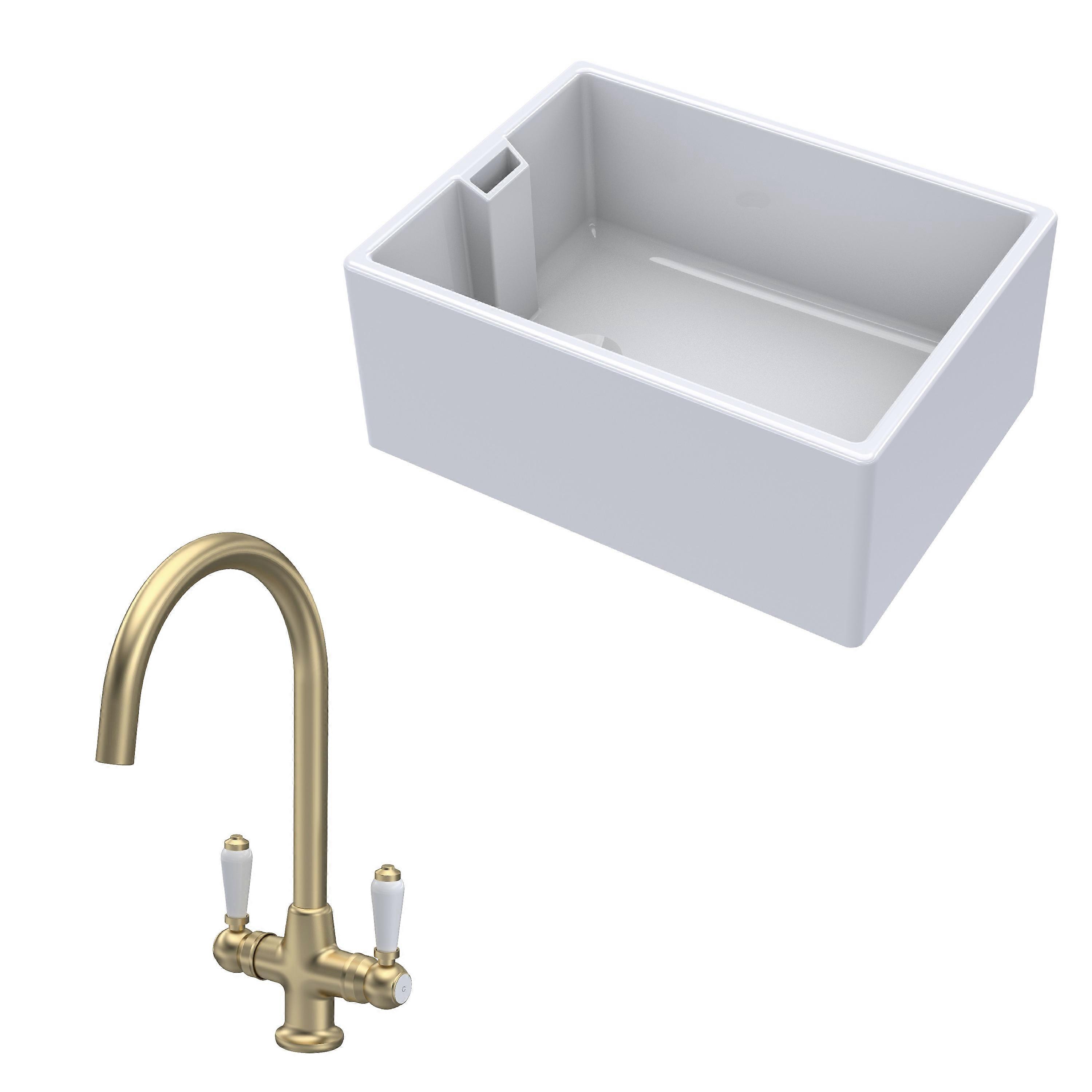 Belfast Sink 615x462x254 46W & Tap