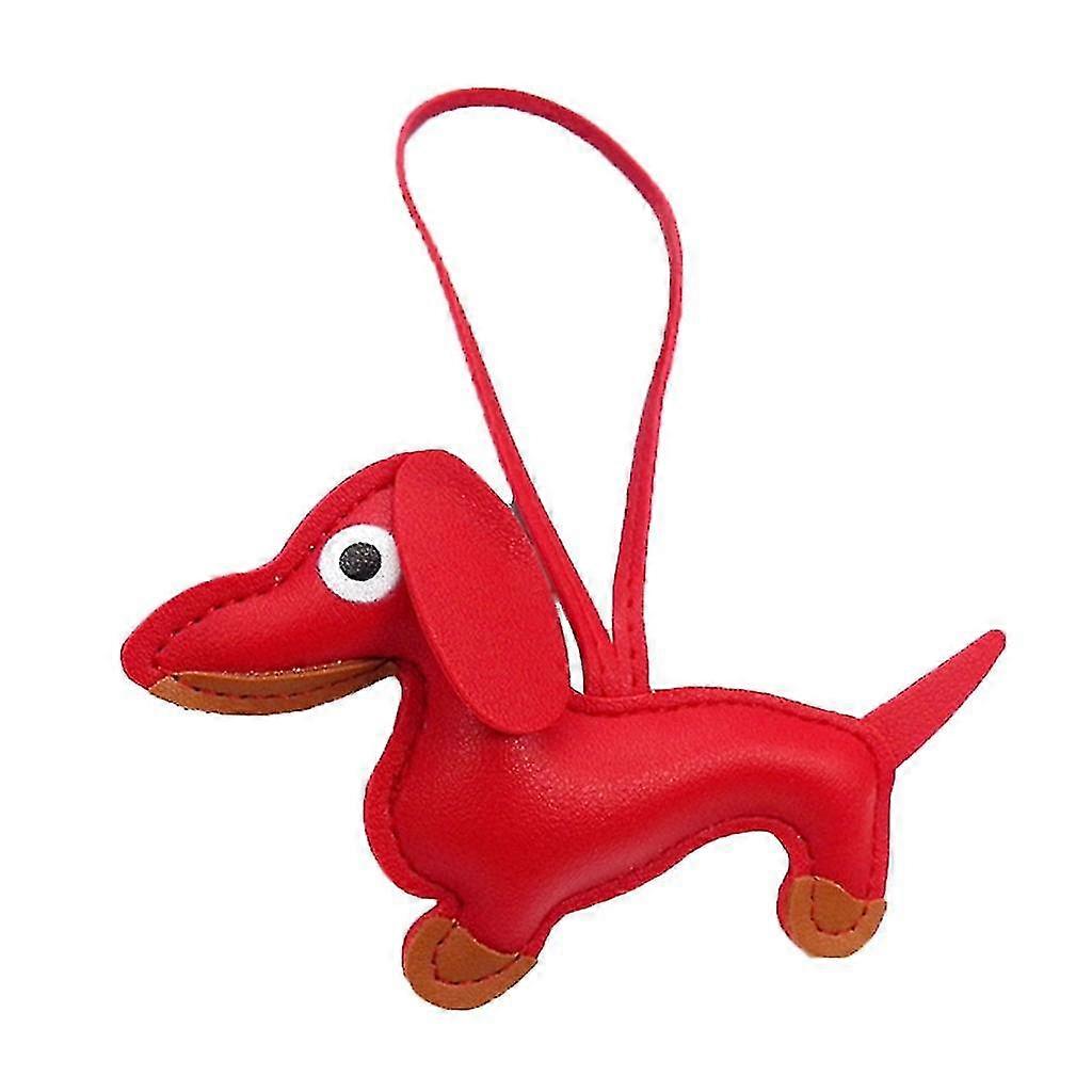 Mini teckel Chien Porte-clés Mignon Pu Cuir Animaux Porte-clés Ornement suspendu