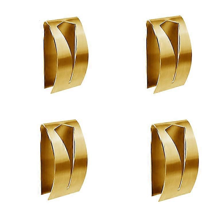 Set of 4 kitchen towel hooksgold