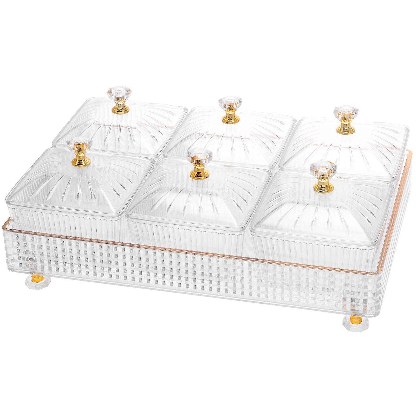 1 set di Piatti Snack con Coperchio Piatto Caramelle KTV Frutta Dessert Piatti con Vassoio