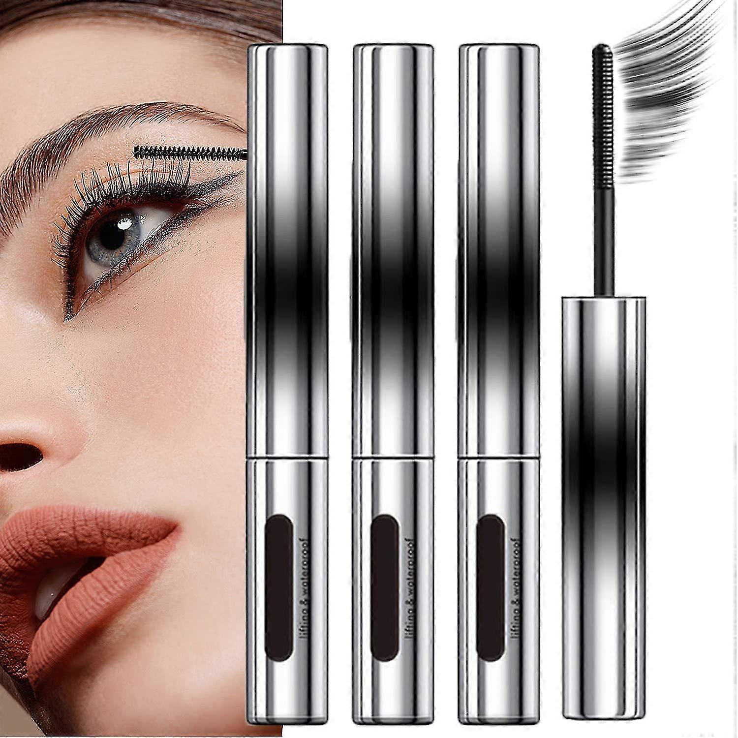 Bristleless Metal Mascara, Αδιάβροχη Μεταλλική Μάσκαρα, 3d Mascara Fiber Lashes Μαύρο Λεπτό Μη Μουτζουρωμένο Μακράς Διαρκείας