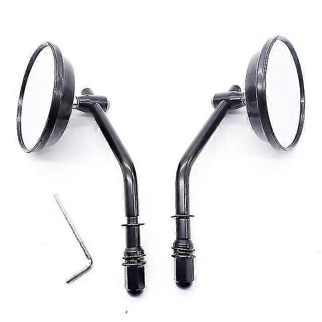 Qx Motorcycle Rearview Mirror Iron Rod Reversing Auxiliary Mirrors Round Convex Reflector Motorcycle Modified Accessories