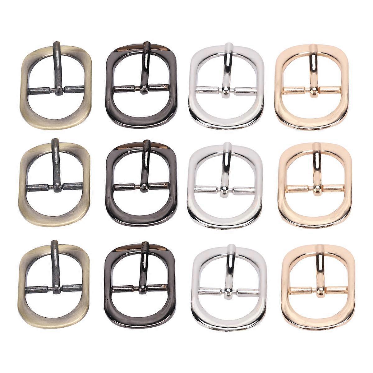 12pcs Triglide Slide Buckles Alloy Single Prong Buckles for Webbing Strap Bag