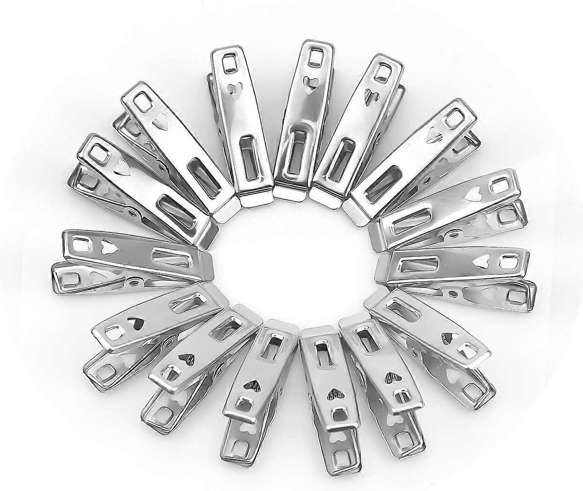 Stainless Steel Clothespins (50PCS) - Windproof Rustproof Pegs