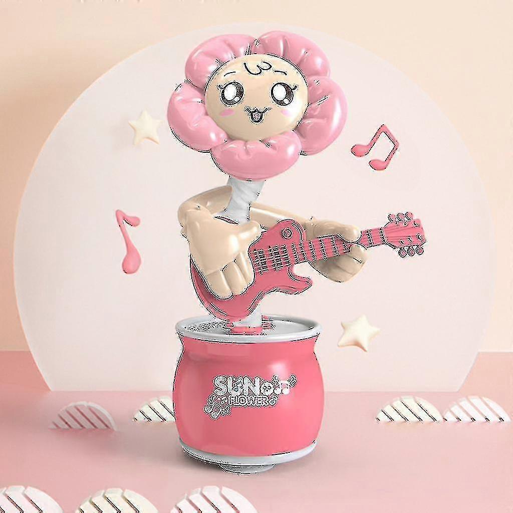 5eL “Electric Dancing Flower” - Red Singing Sunflower - Electric Dancing Music Singing Toy, Soft