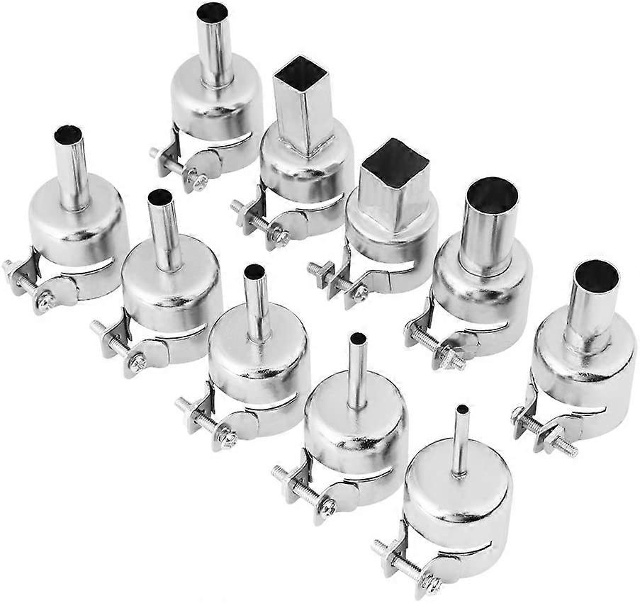 10pcs Stainless Steel Round/Square Welding Nozzles Kit