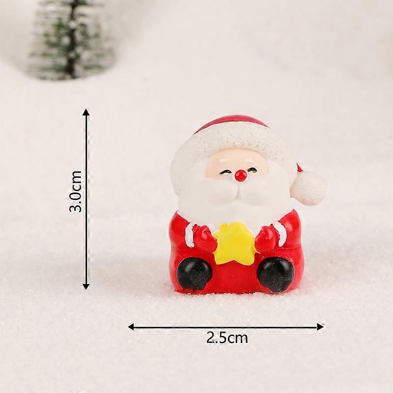 創造的なファッションクリスマス雪だるまサンタミニチュアフィギュアかわいい漫画のマイクロオーナメントDIYホームデコレーションアクセサリーギフト