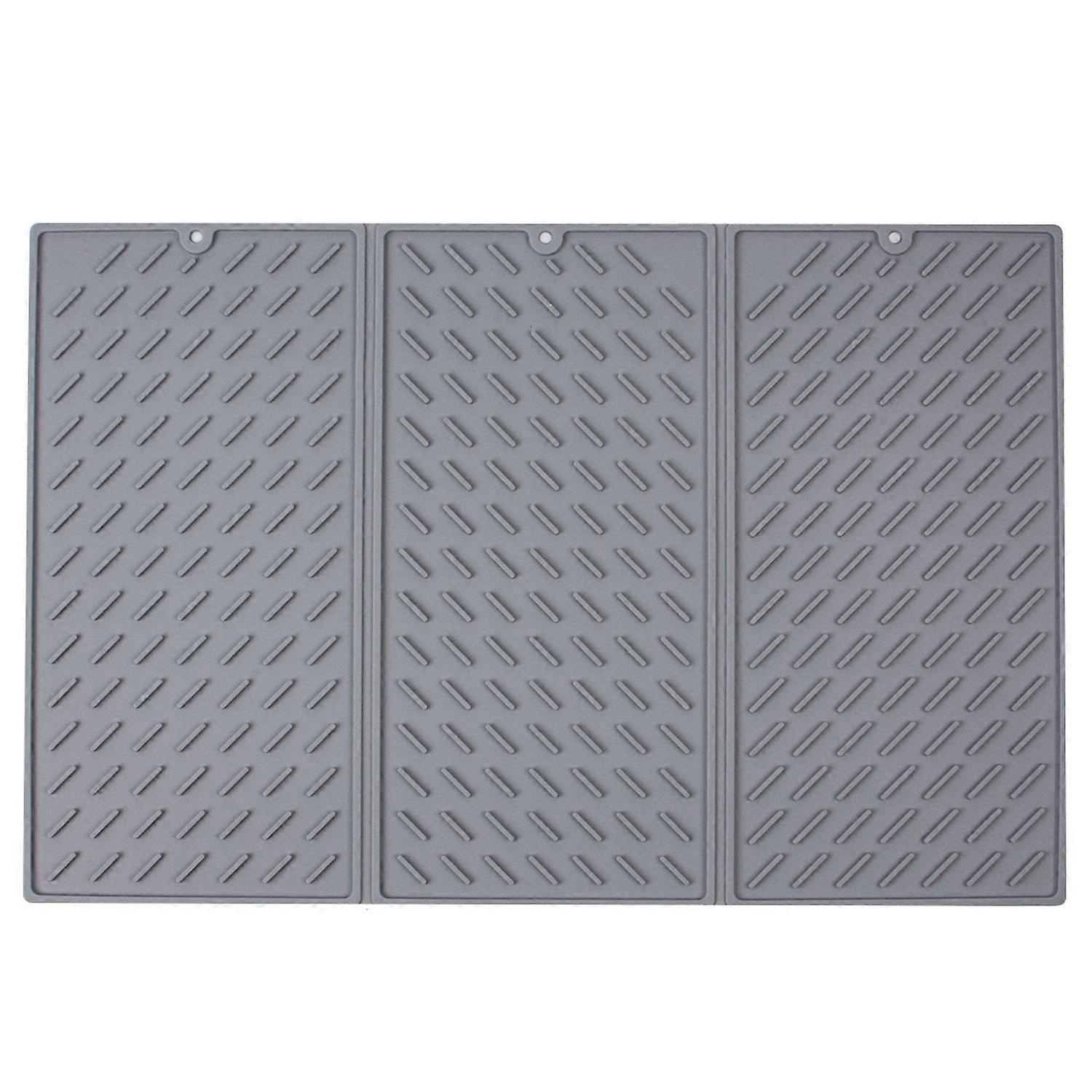 Dish Drying Mat Foldable Heat-resistant Non-slip Easy to Clean Good Heat Insulation Kitchen Counter